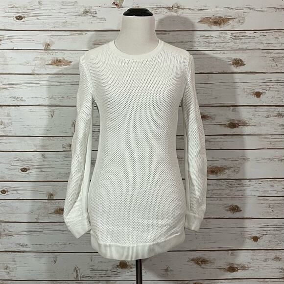 Rag & Bone/Jean Cotton Knit Crewneck Sweater - White - XS - Picture 11 of 13